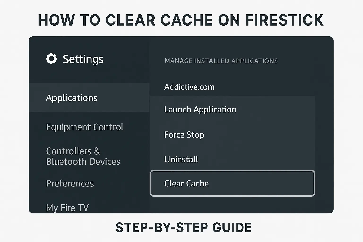 How to clear cache on firestick
